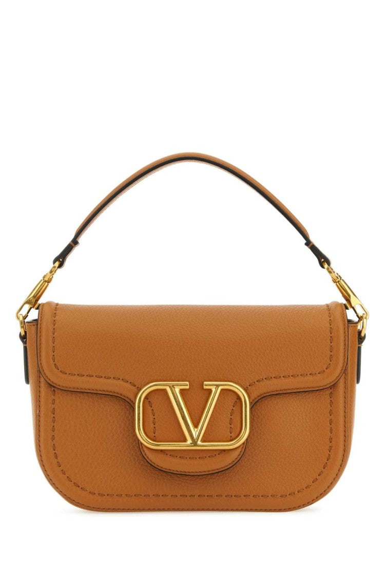 Valentino Garavani Structured Calfskin Leather Shoulder Bag