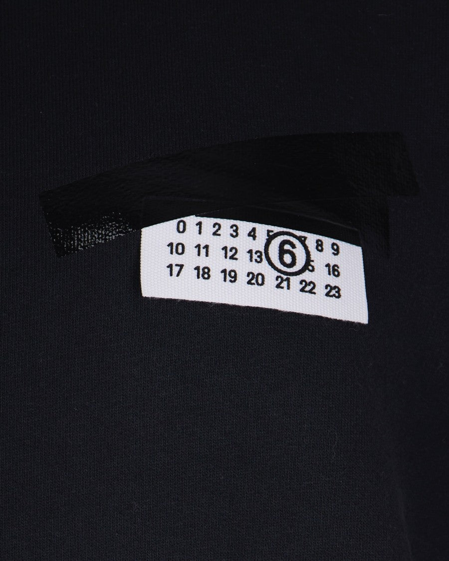 Mm6 By Maison Margiela Felpa Numeric Signature Washed Black