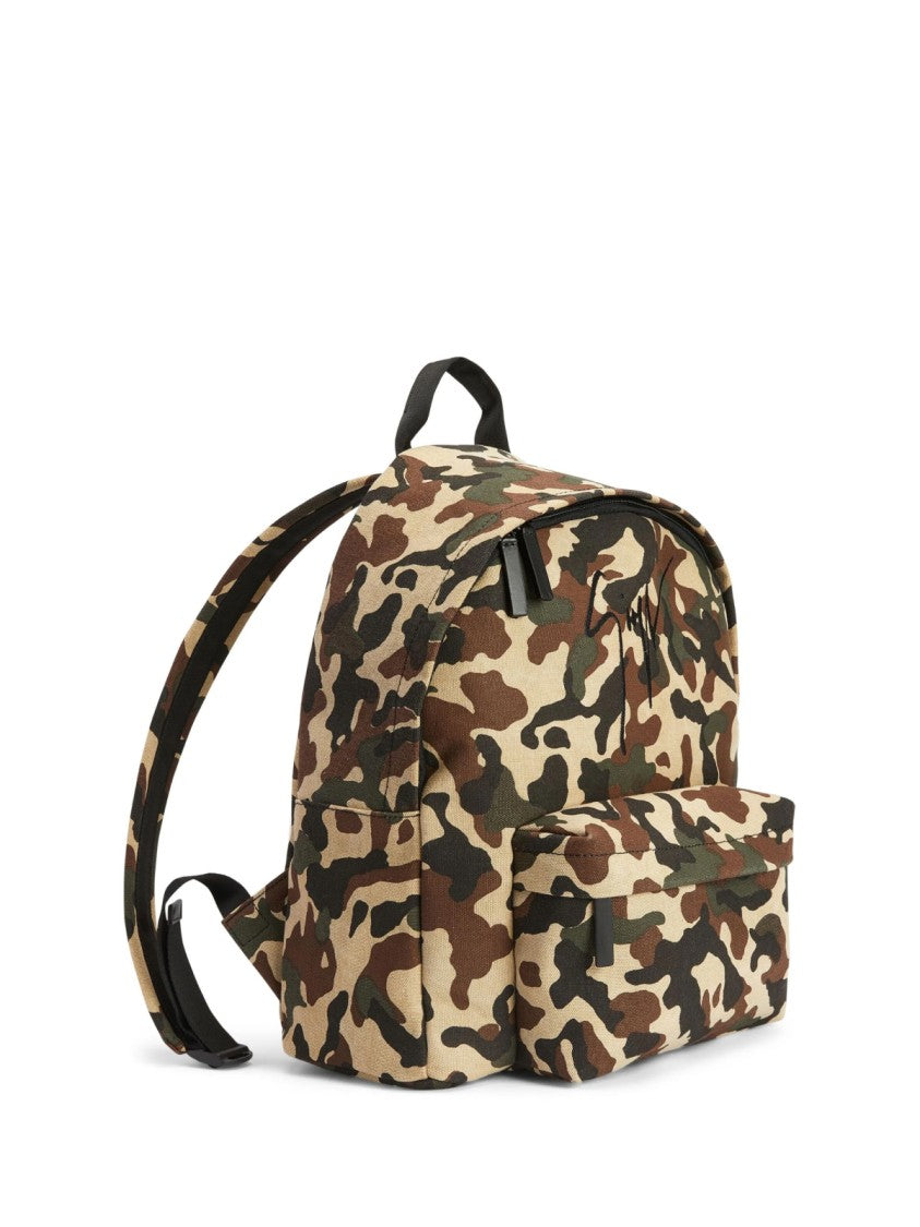 Giuseppe Zanotti Bud Camouflage Logo Backpack