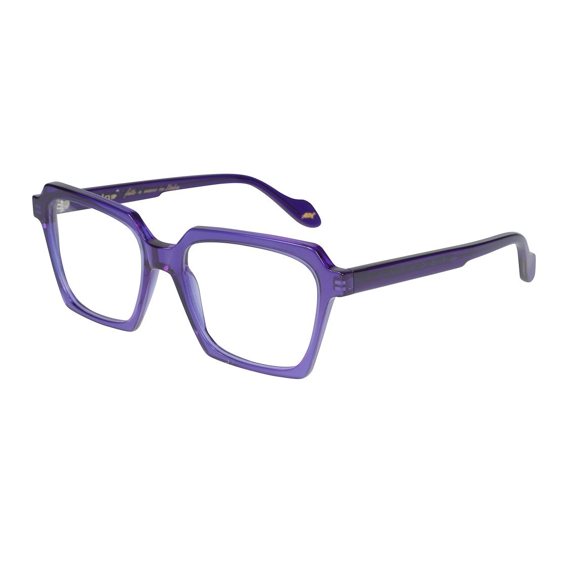 Kador Kallima Light Translucent Purple Geometric Square Eyeglasses