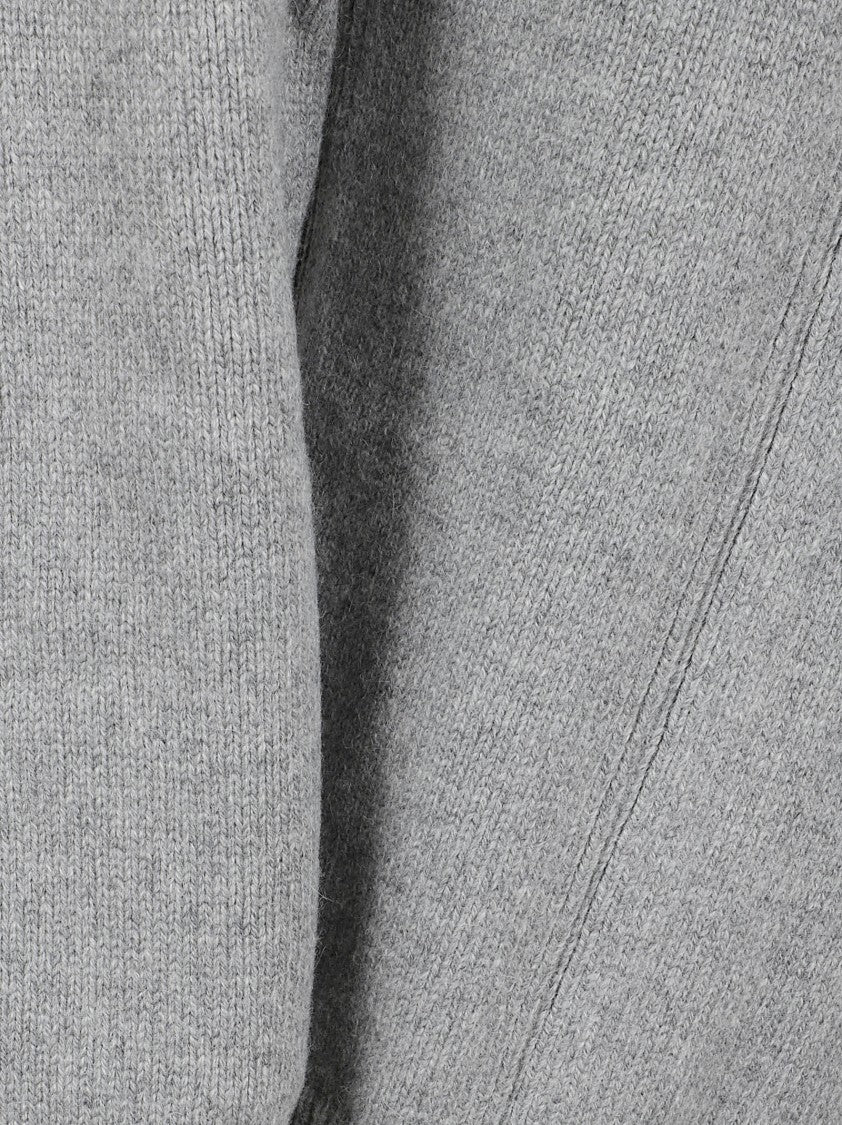 Jil Sander Fine Knit Sweater With Diagonal Ribbed Detail