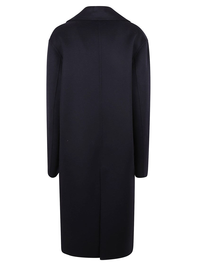 Stella Mccartney Double-Breasted Black Wool Coat
