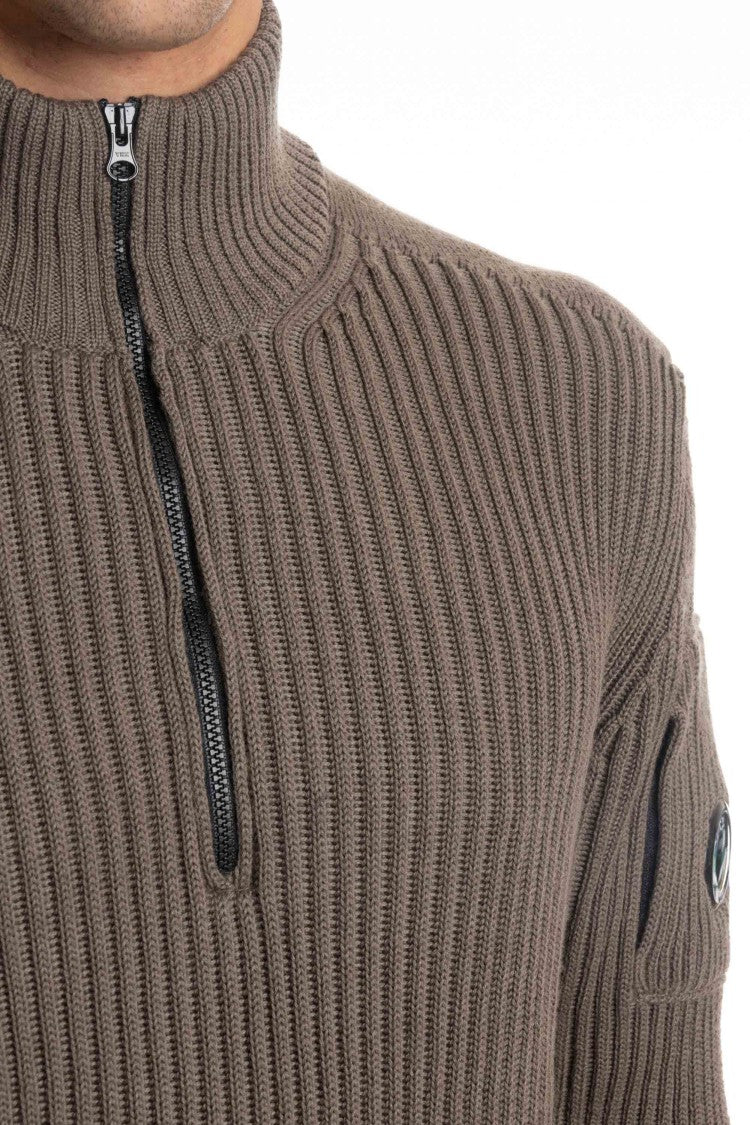 C.P. Company Half-Zip Wool Costa Inglese Sweater