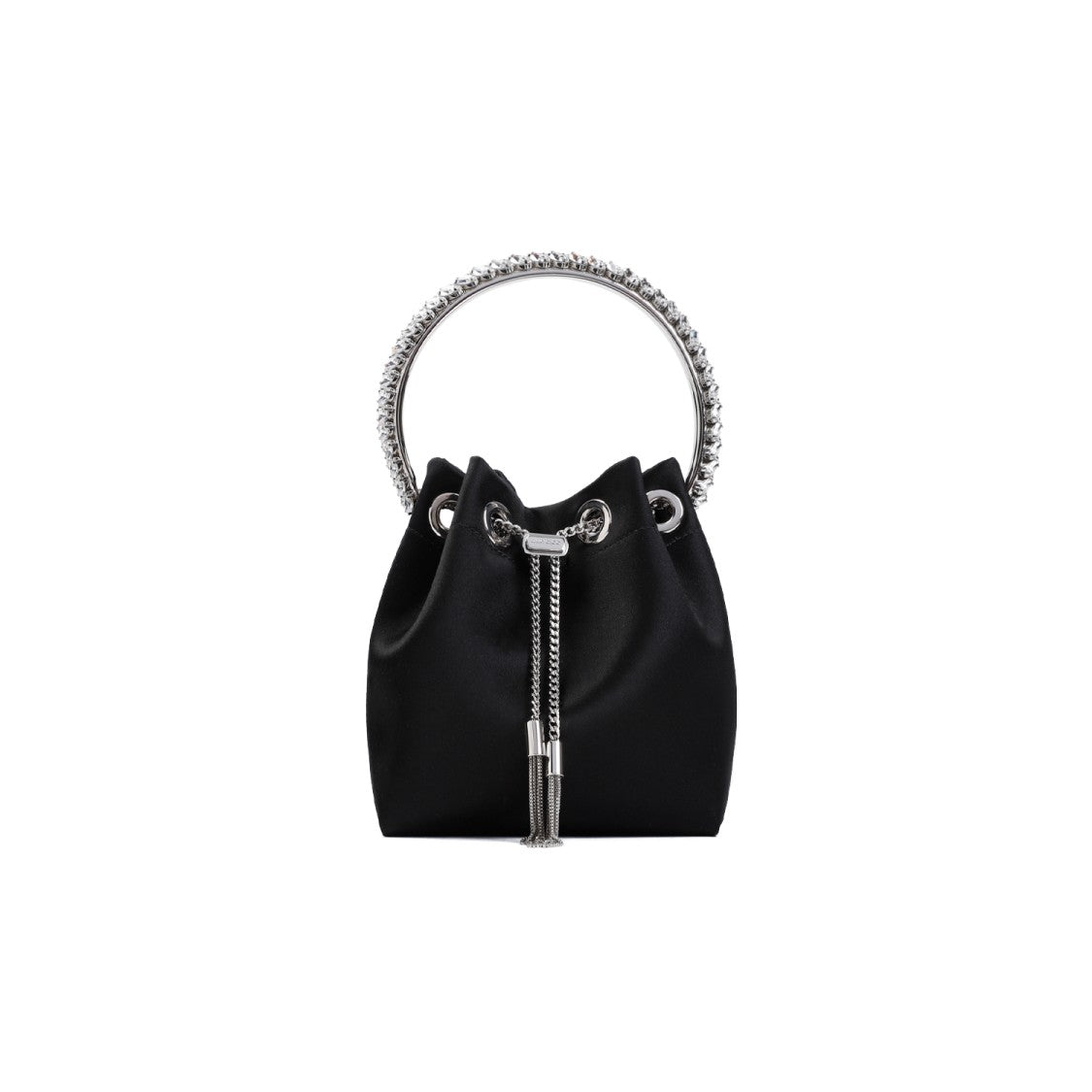 Jimmy Choo Black Satin Bon Bon Handbag