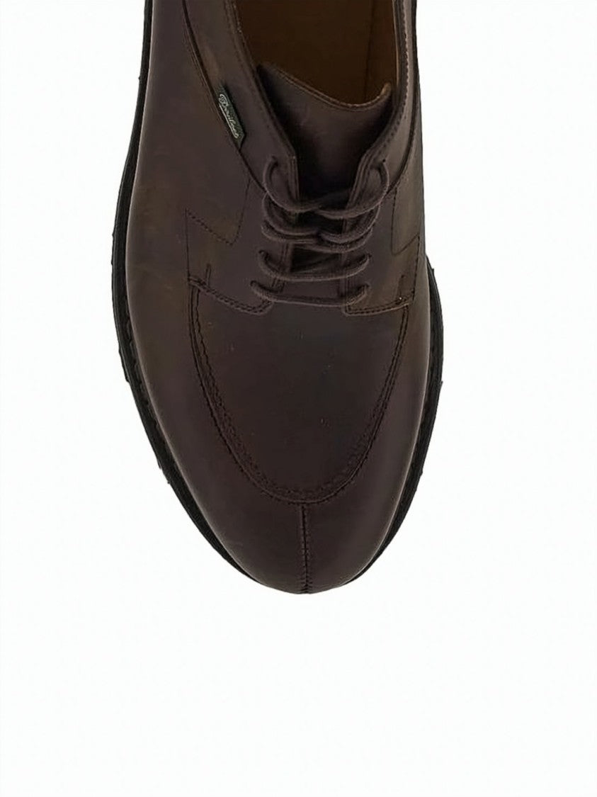 Paraboot Nubuck-Finish Derby Shoes With Moc Toe Design