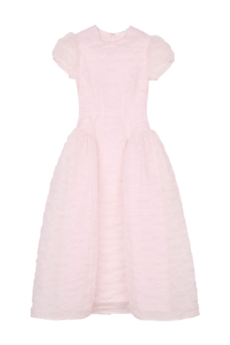 Cecilie Bahnsen Cleopatra Dress Plumeria Matelassé
