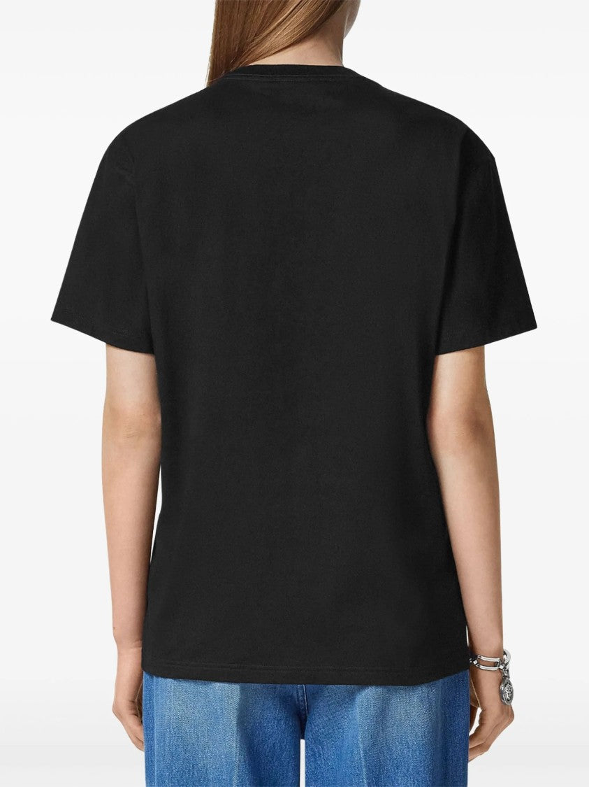 Versace Medusa Embroidery Microcrystal Cotton T-Shirt