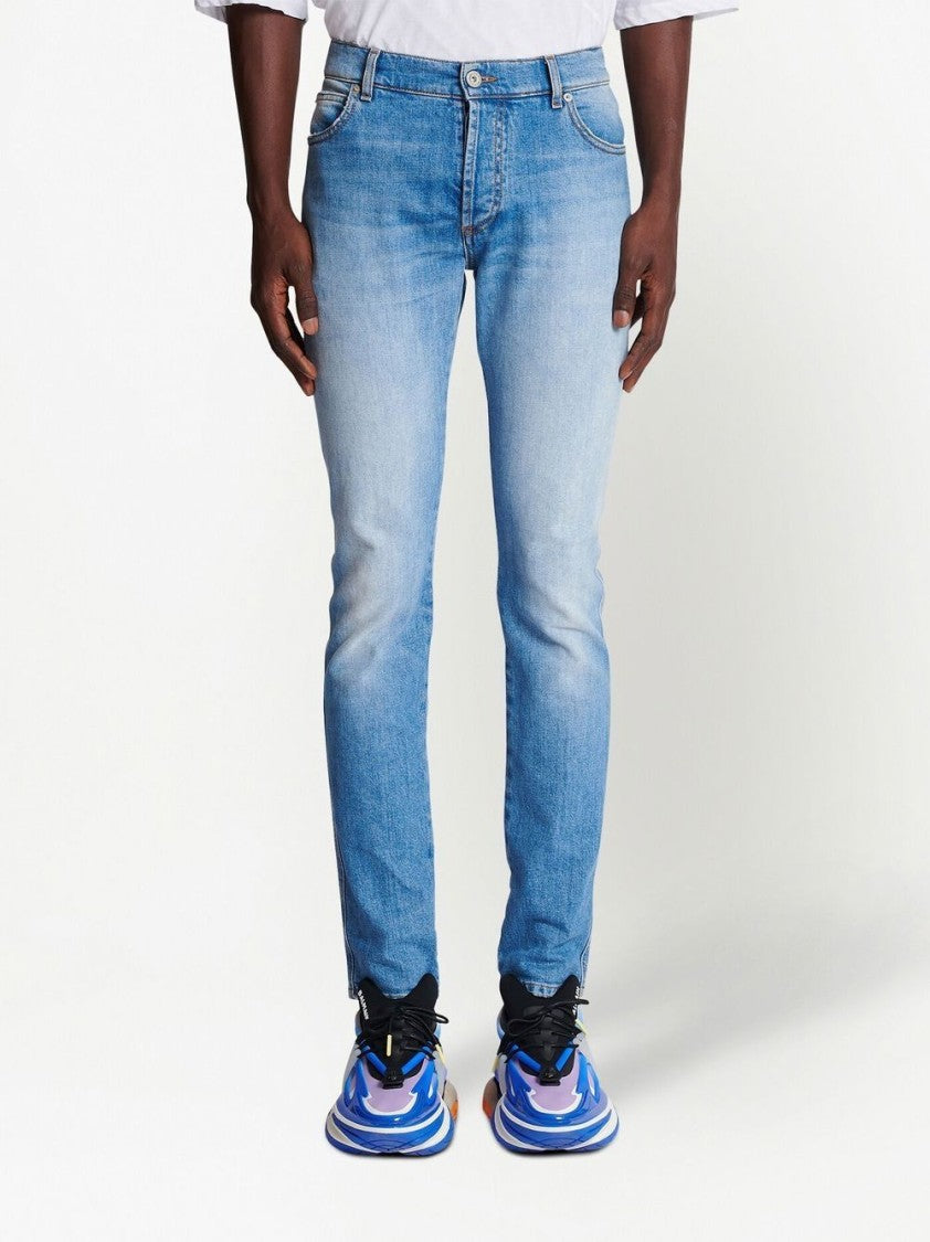 Balmain Light Blue Slim-Fit Jeans