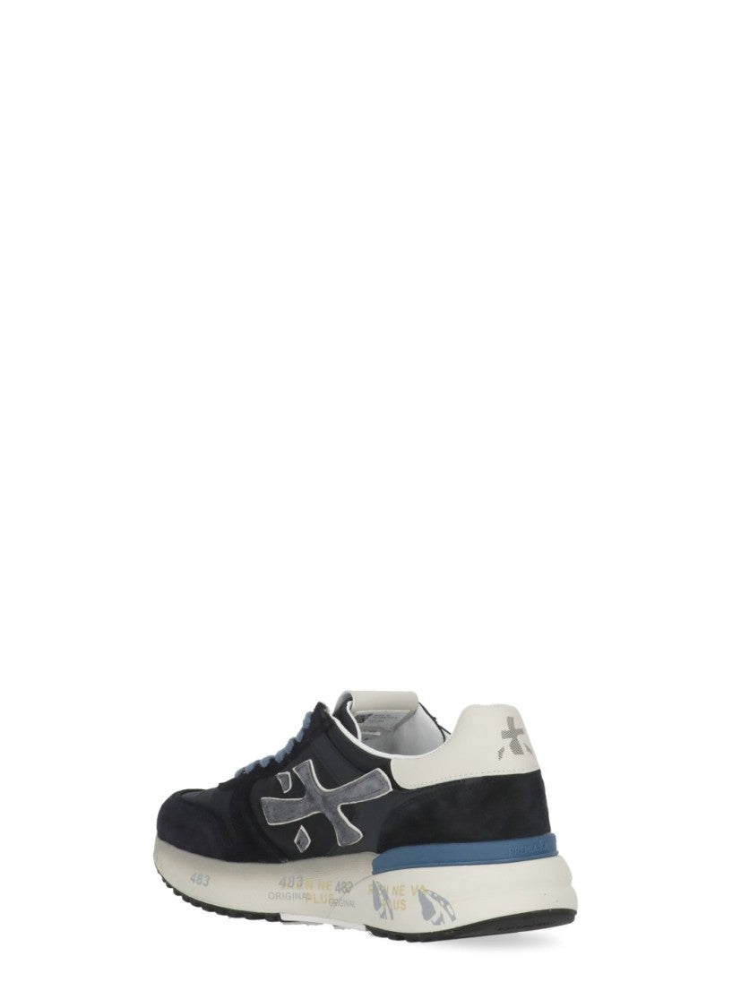 Premiata Blue Mick 7716 Suede-Blend Sneakers