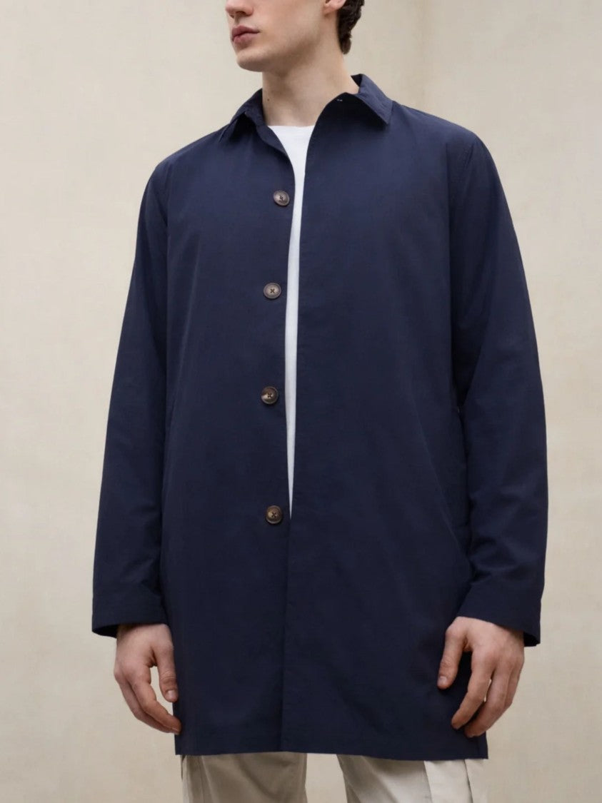 Ecoalf Blue Vestal Concealed Placket Jacket