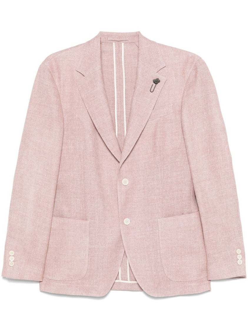 Lardini Refined Linen Jacket With Front Button Fastening