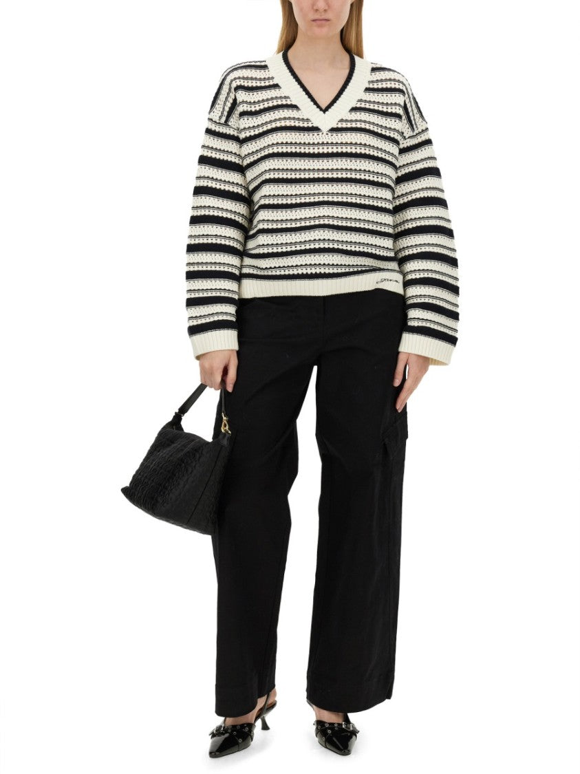 Ganni Herringbone Pants