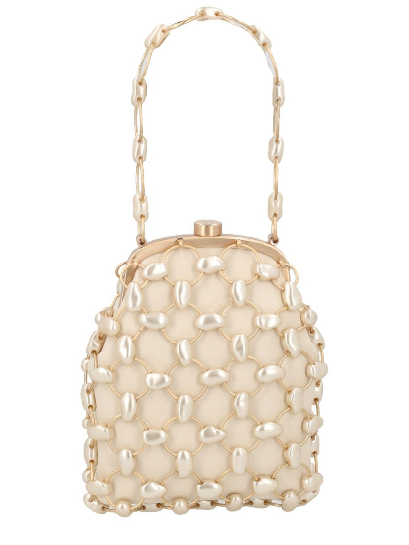 Cult Gaia Brielle Sheep Leather Linked Beads Handbag