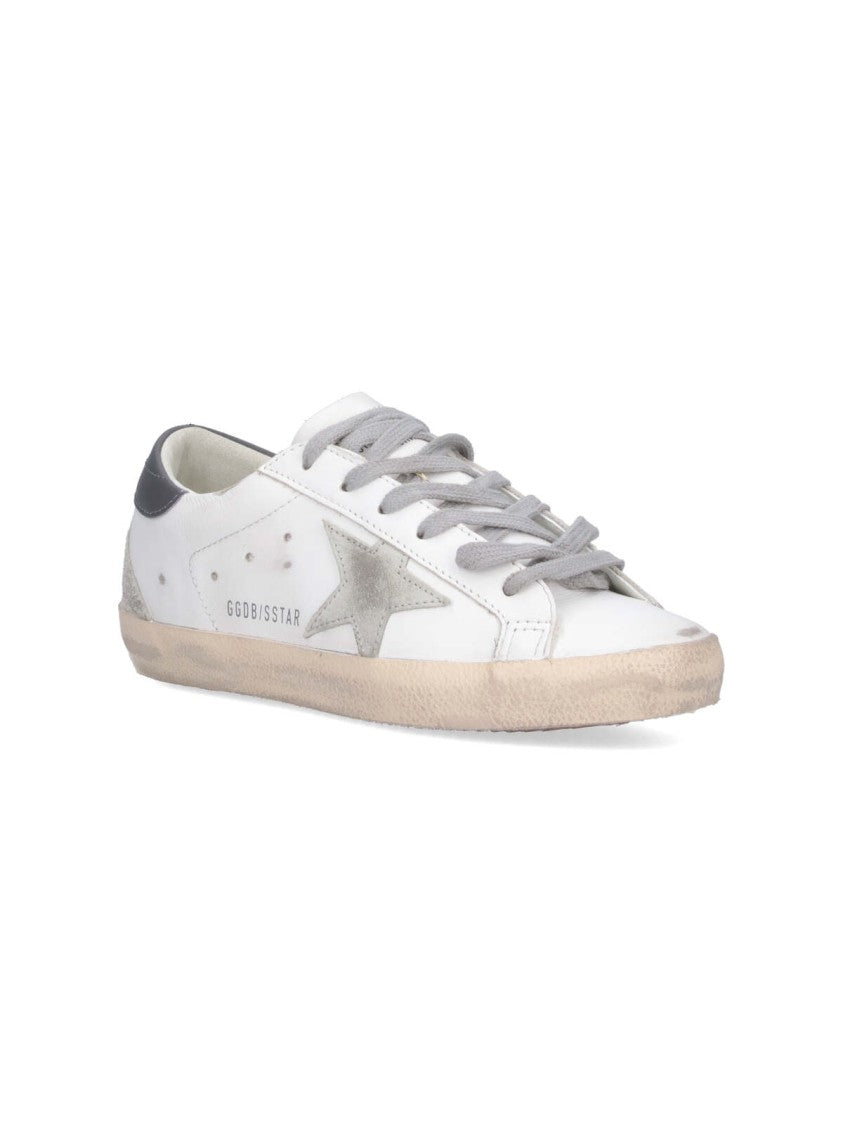 Golden Goose White Super Star Suede Detail Sneakers