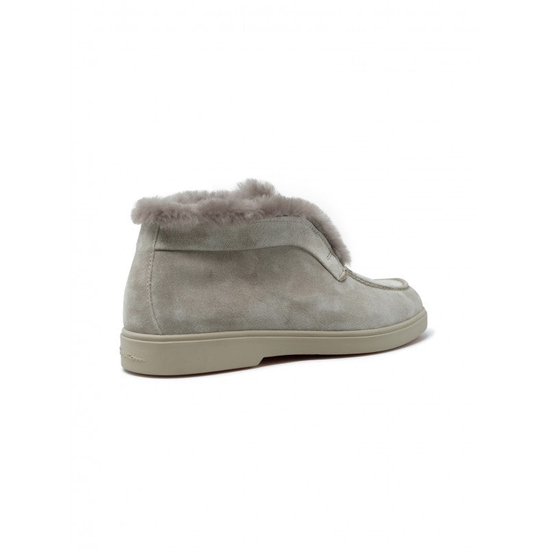 Santoni Pfrm45 Toupe Suede Boots