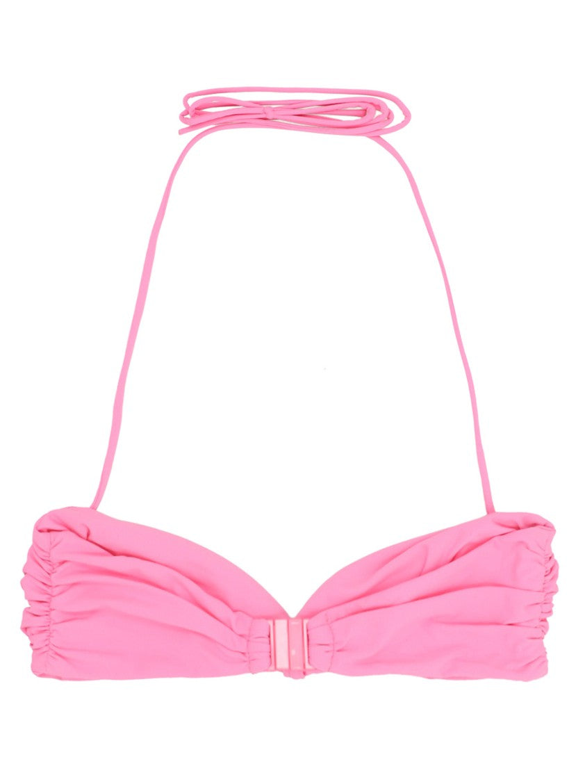 Magda Butrym Front Knot Pink Bikini Top