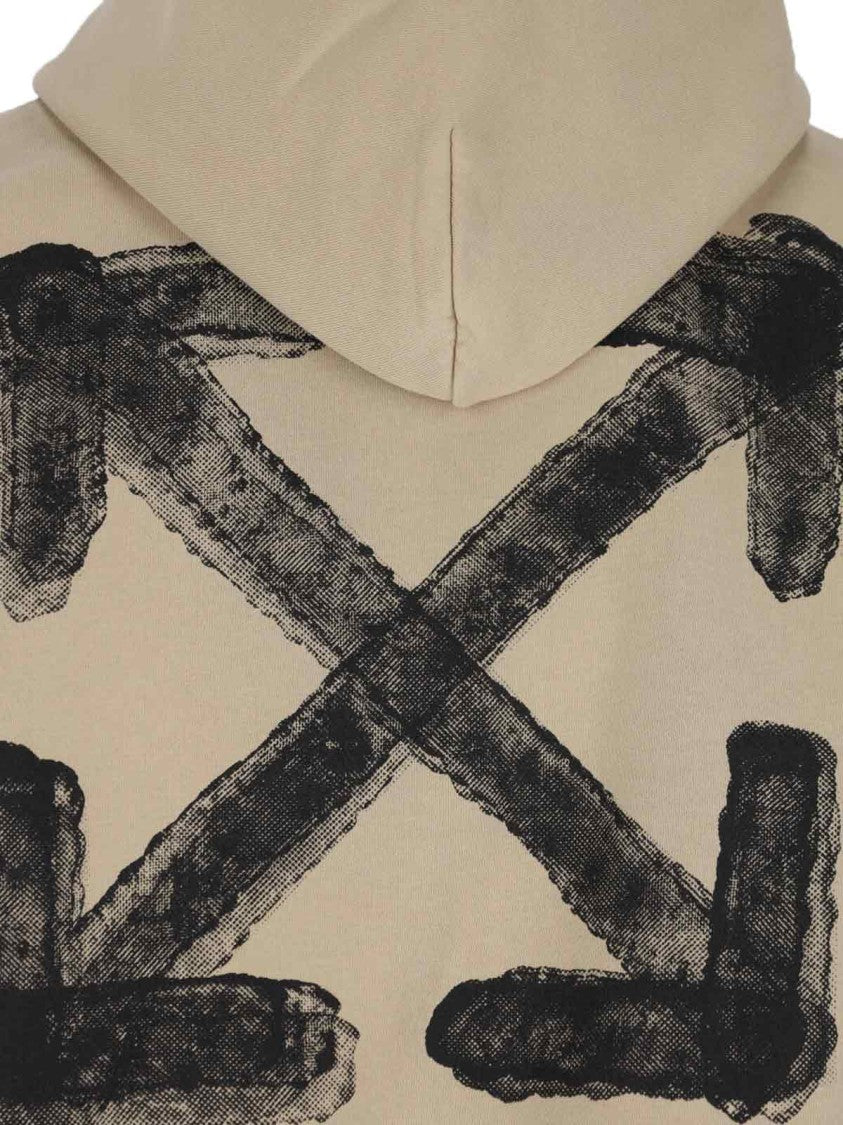 Off-White "Spray Arrow" Hoodie – Beige