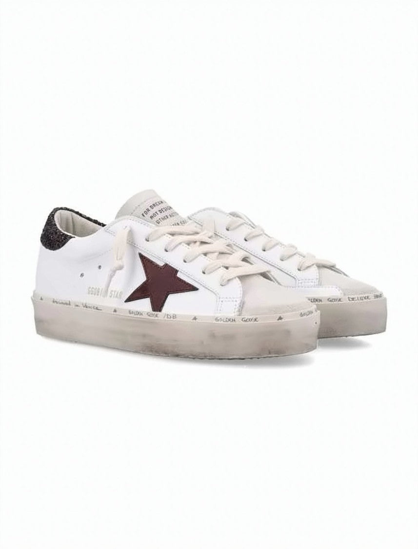 Golden Goose Low-Top Sneakers With Distressed Finish And Glittery Details