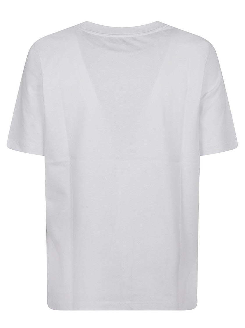Aragona White Round Neck Cotton T-Shirt