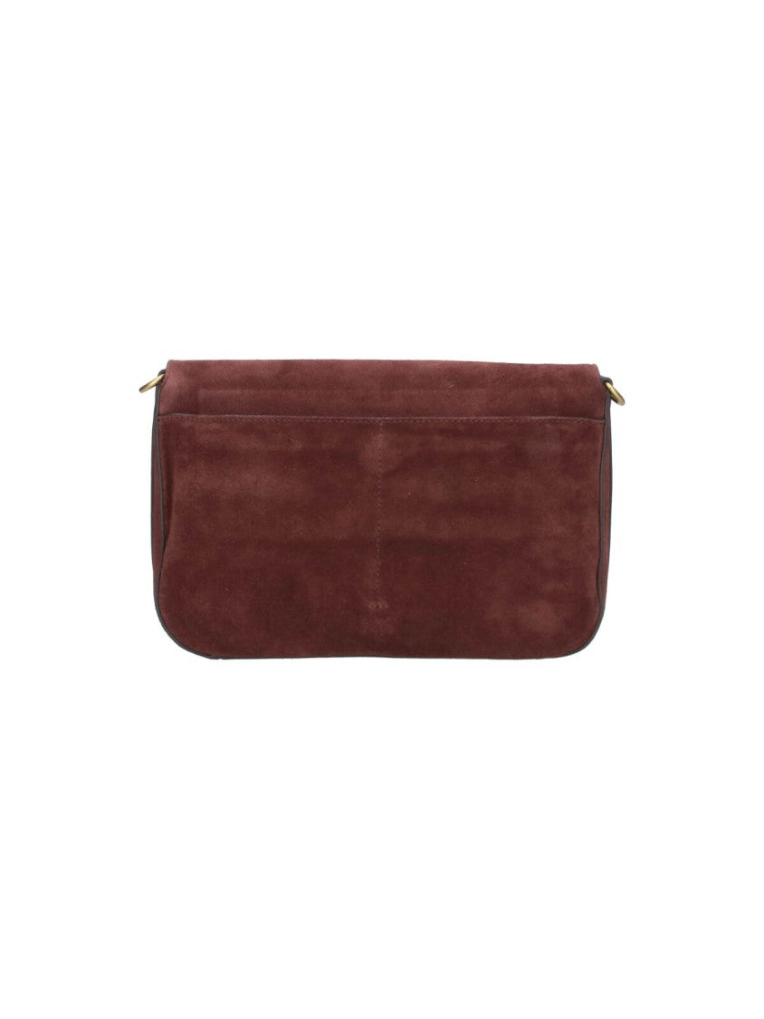 Pinko Bordeaux Mini Love Bag Satchel Suede Shoulder Bag