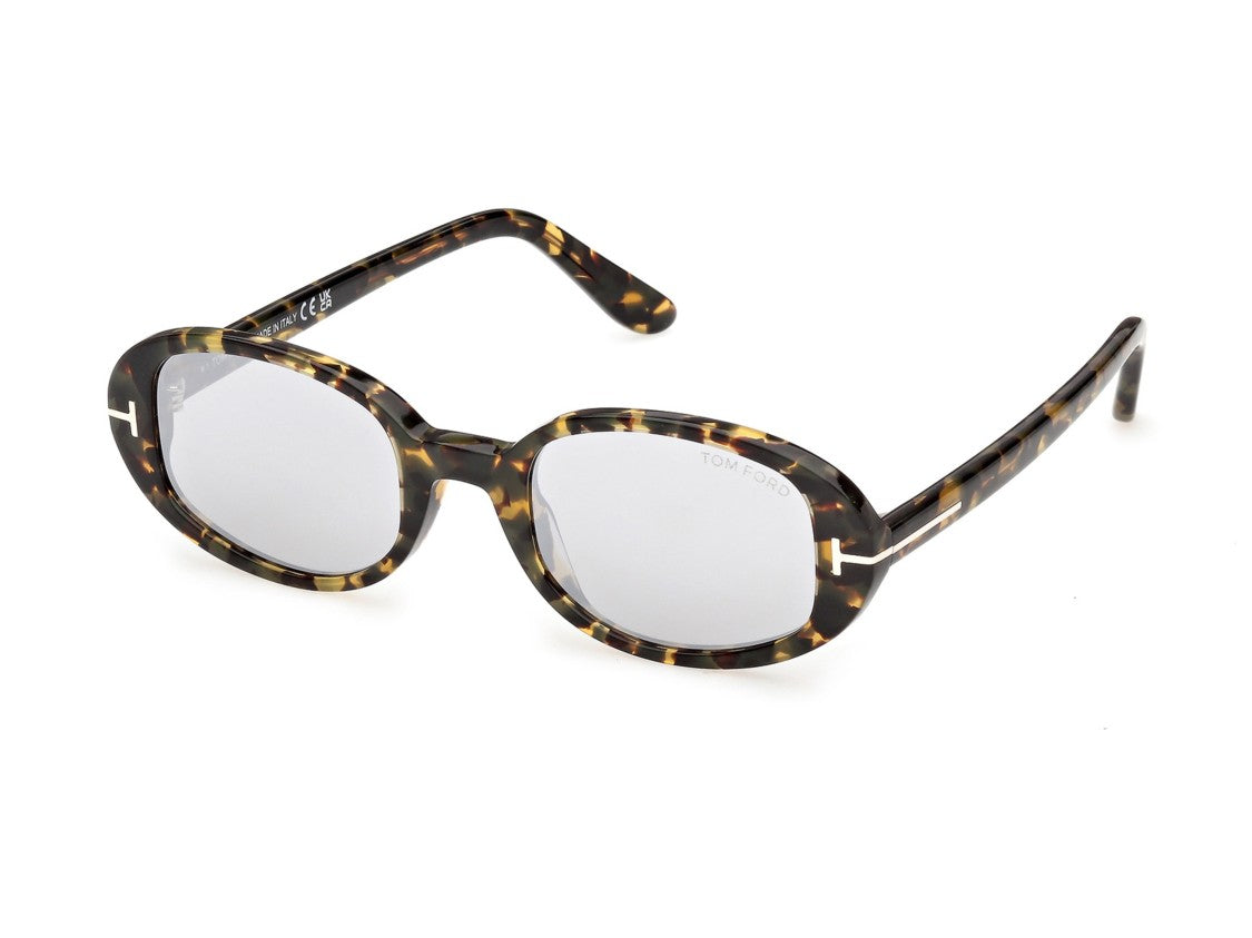 Tom Ford Ft1364 Rounded Square Tortoiseshell Sunglasses