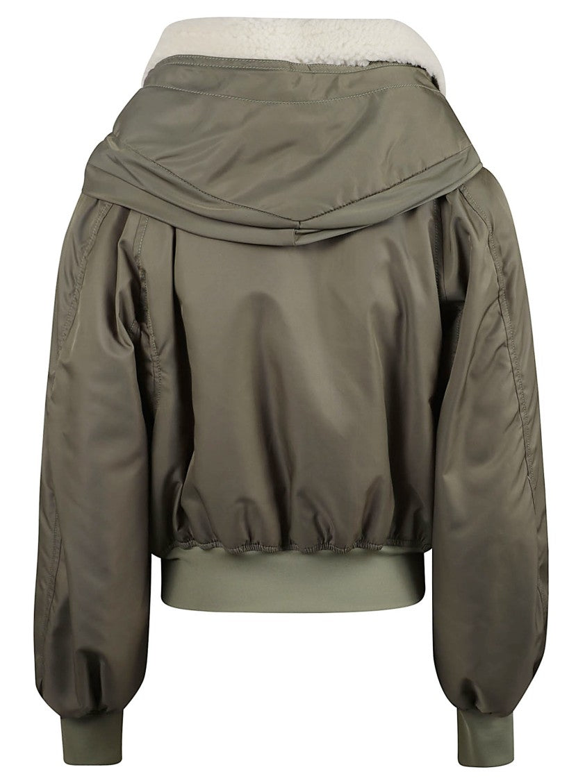 Ermanno Scervino Short Coat With Shearling Hood