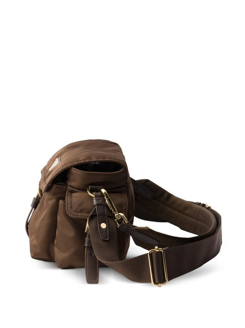 Prada Medium-Sized Structured Shoulder Bag With Leather Accents