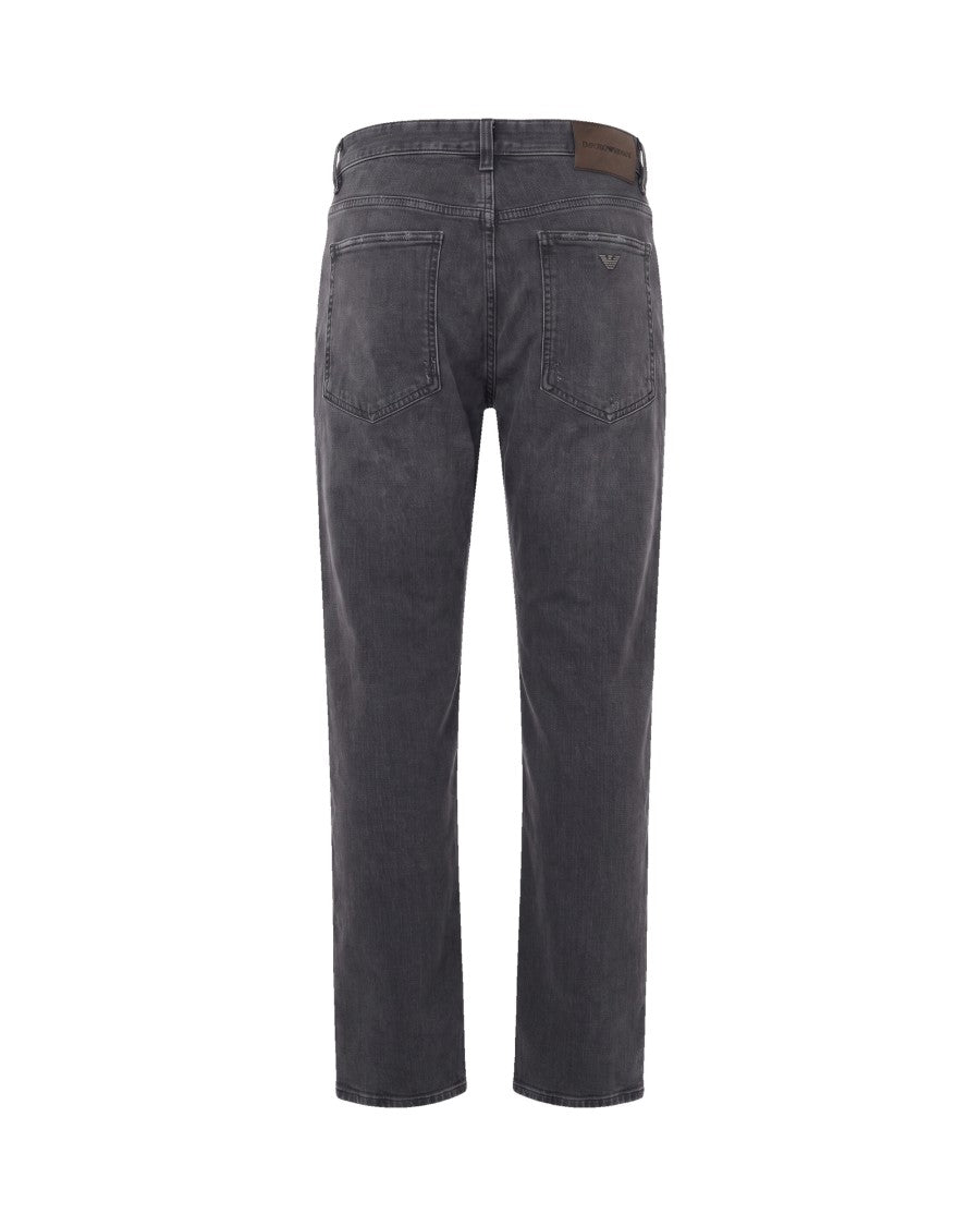 Emporio Armani Regular Fit Straight-Leg Jeans With Vintage Wash