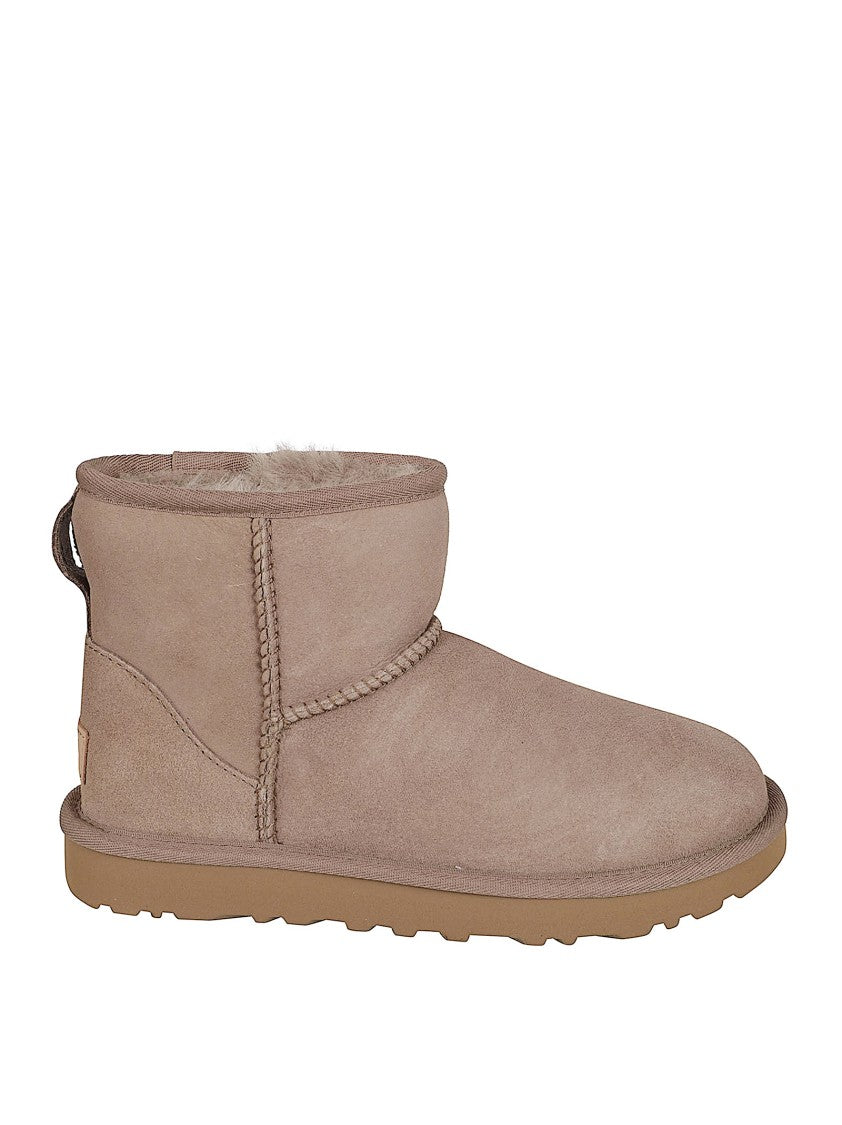 Ugg Ankle-High Suede Boots With Plush Sheepskin Lining