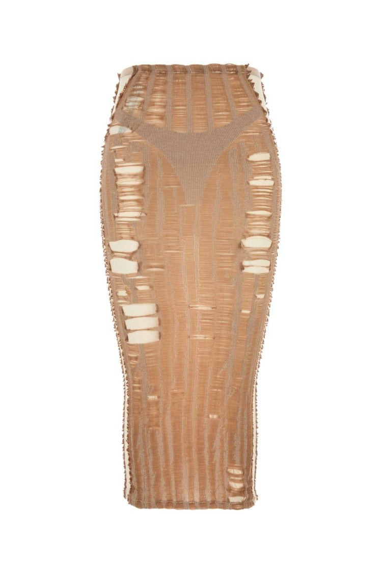 Diesel Camel Cotton Blend M-Calina Skirt