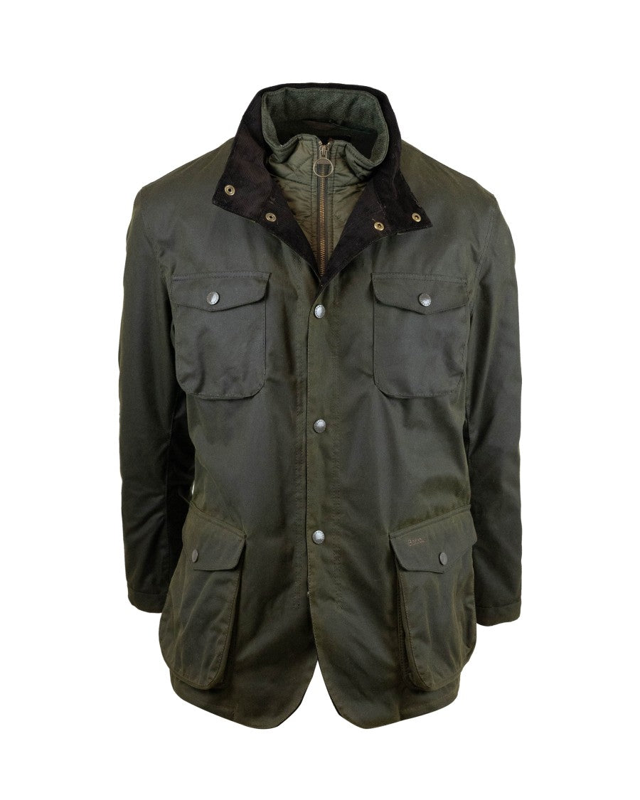 Barbour Ogston Wax Jacket - Olive Green