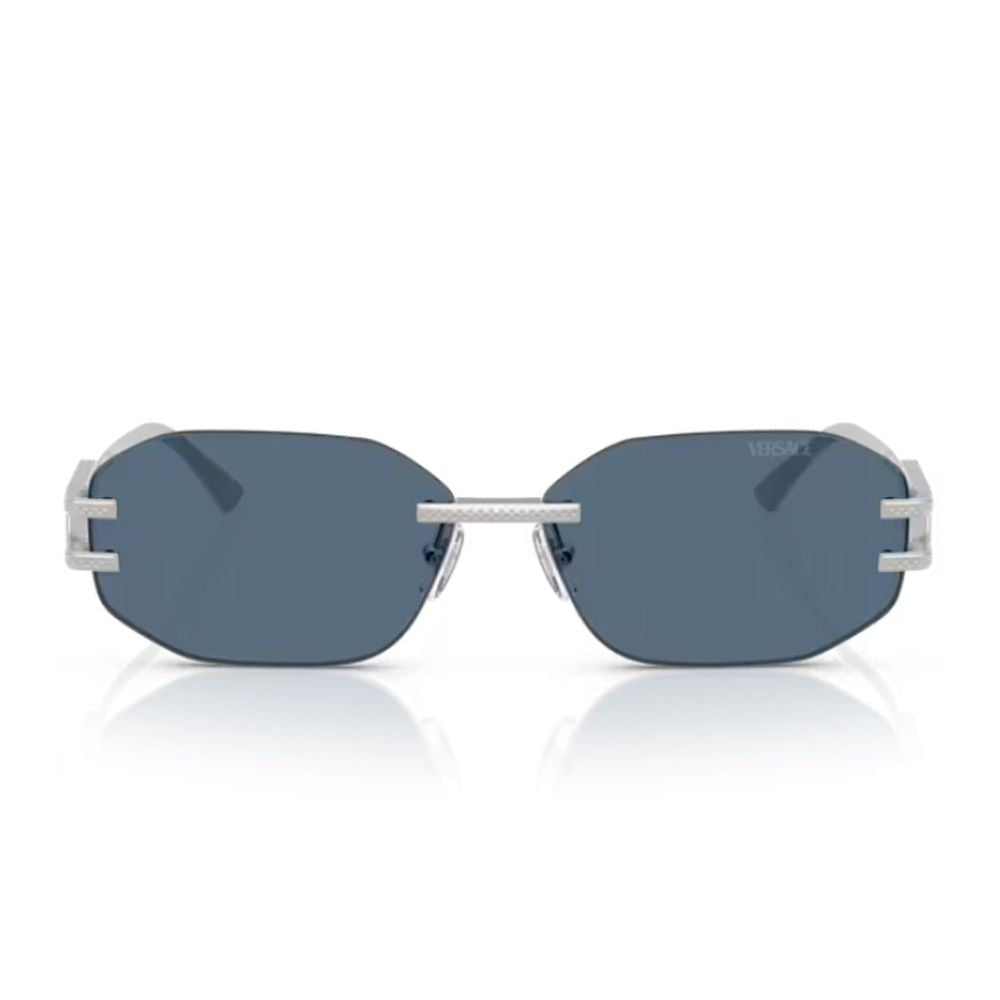Versace 0Ve2274 Damier Plaque Rimless Geometric Sunglasses