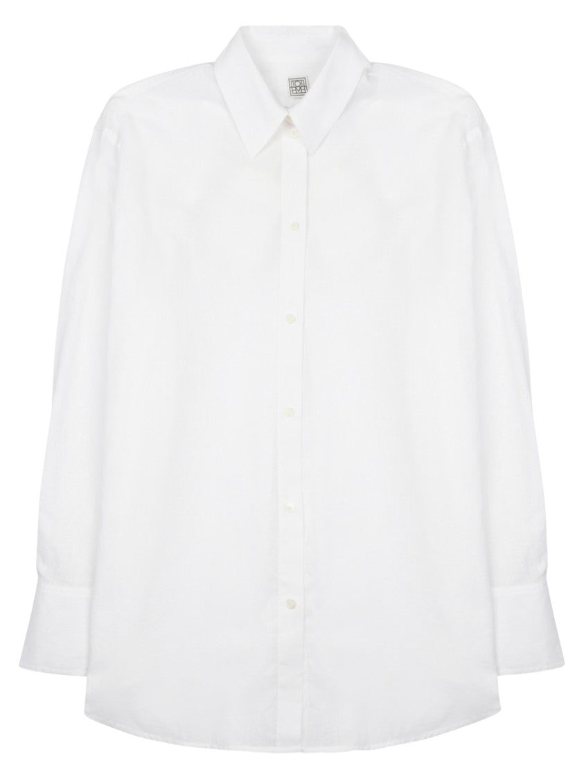 Totême Relaxed Fit Cotton-Linen Shirt