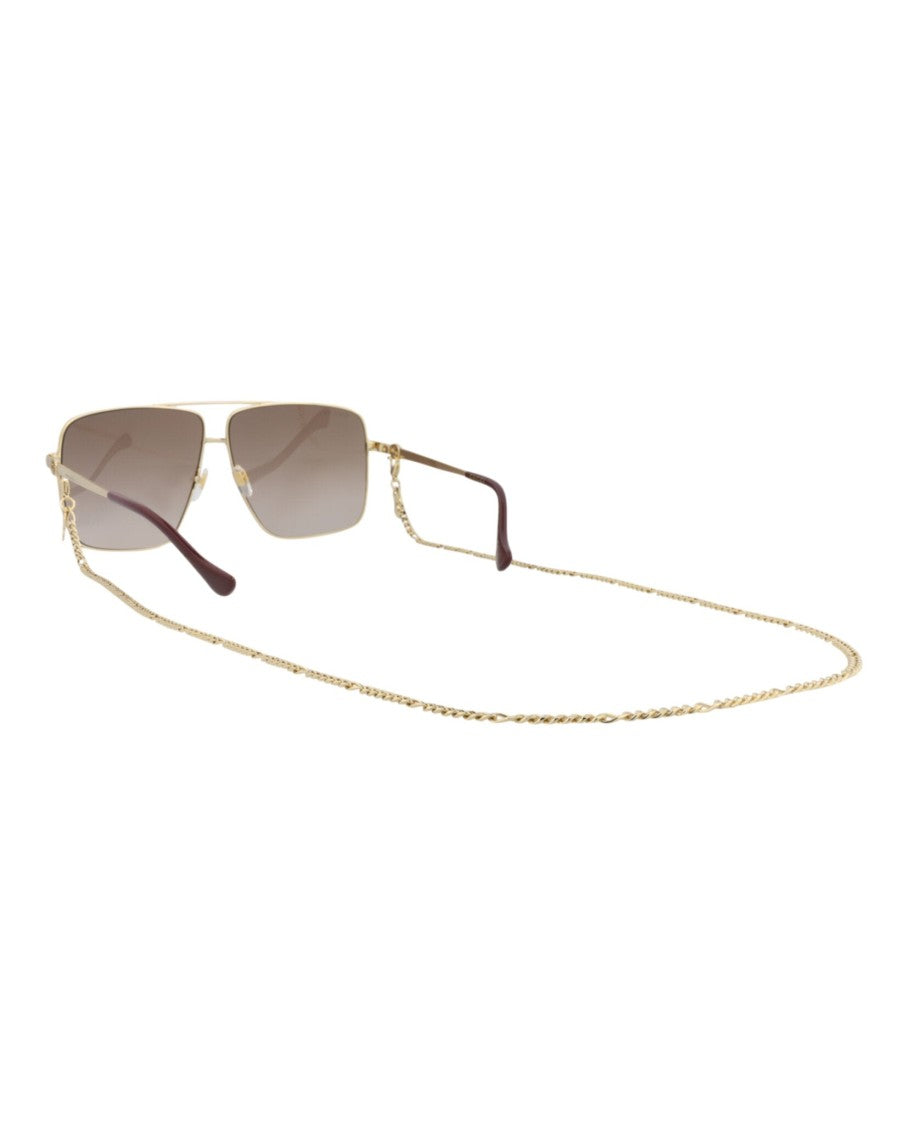 Gucci Aviator-Frame Metal Sunglasses With Gradient Lenses And Signature Logo