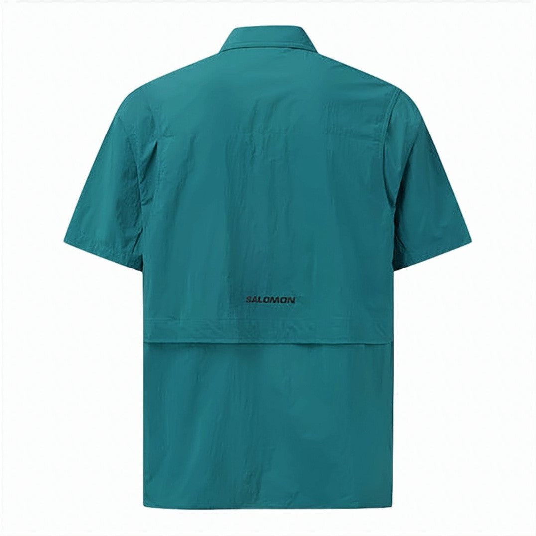 Salomon Short-Sleeve Casual Shirt With Classic Collar And Functional Pocket
