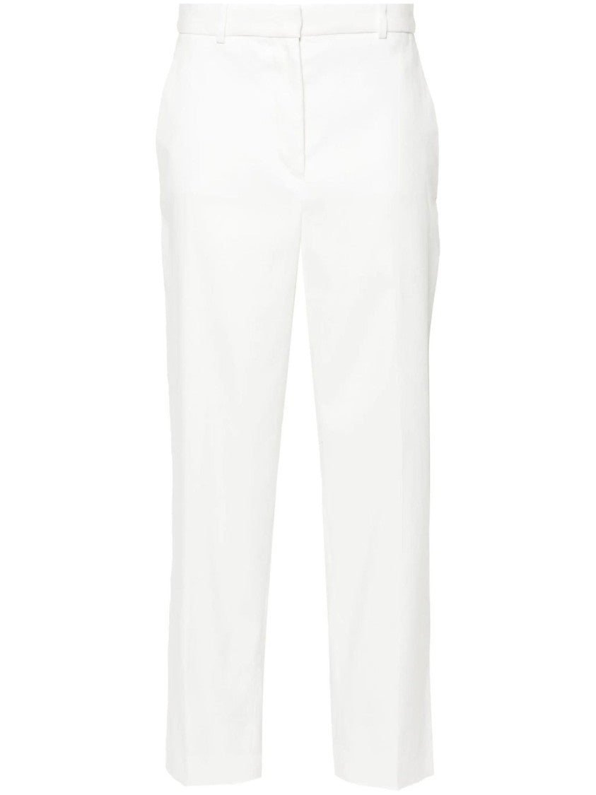 Joseph Crisp White Linen-Cotton Trousers With Tailored Silhouette