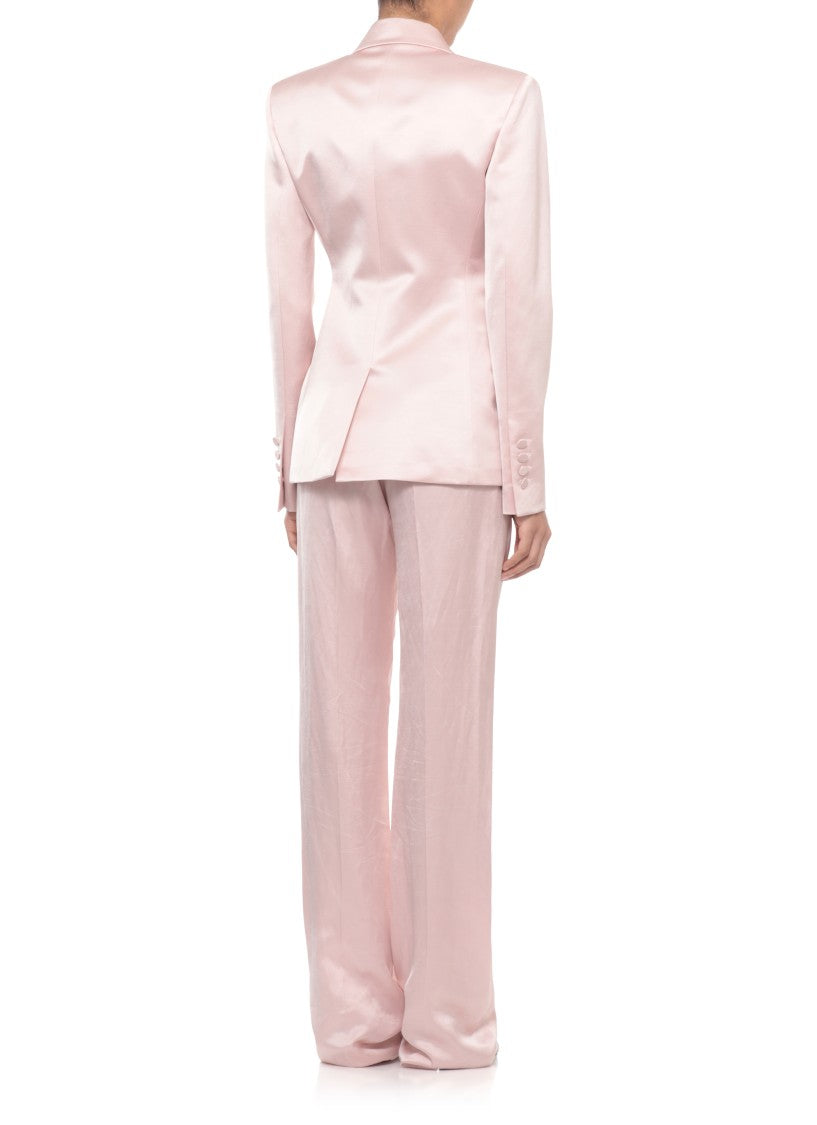 The Andamane Pink Bianca Satin Blazer