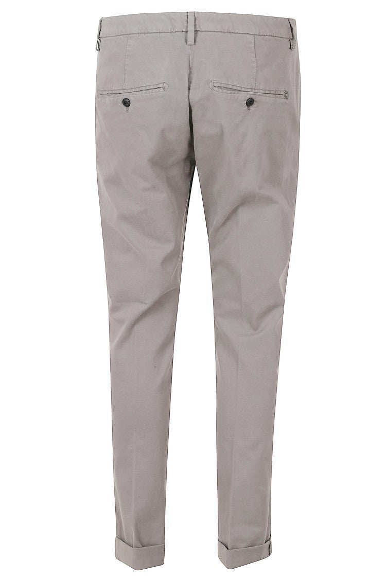 Dondup Grigio Gaubert Gabardine Straight-Leg Pants