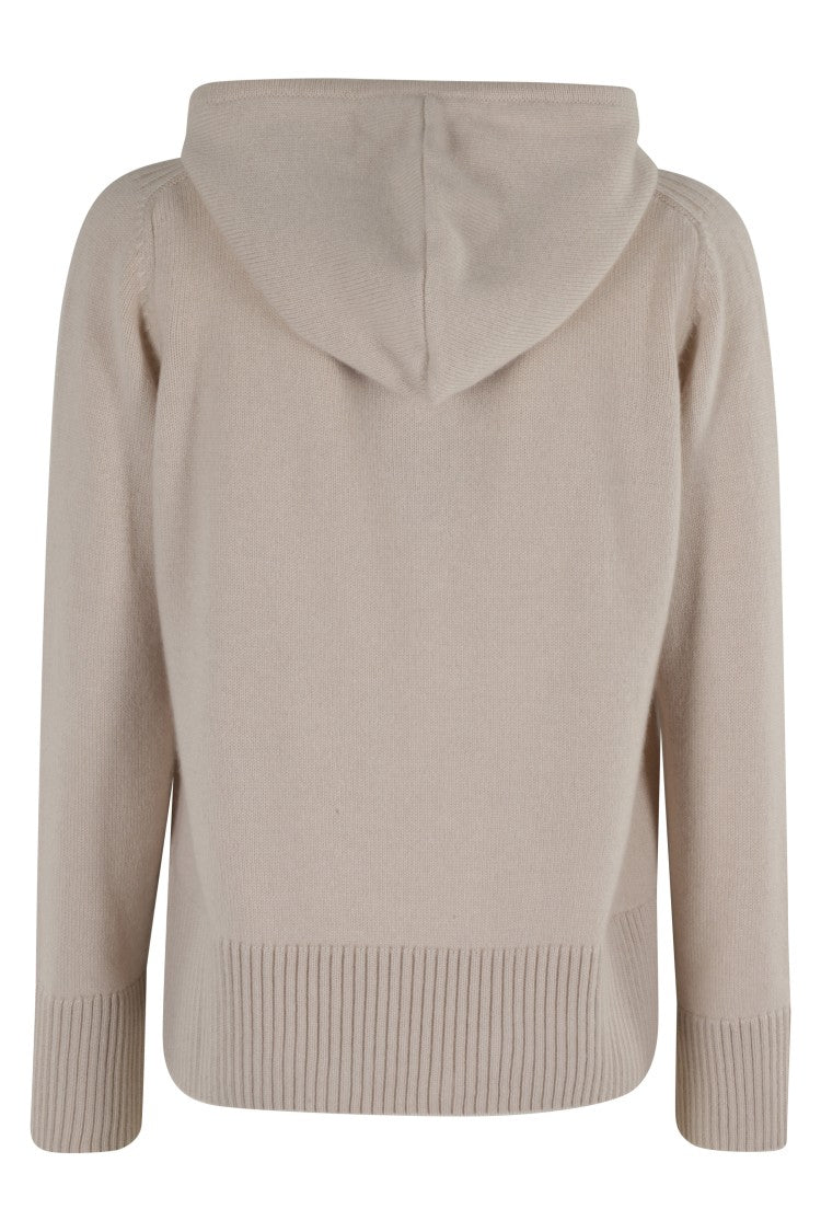 Eleventy Sandy Cashmere Hoodie With Adjustable Hood