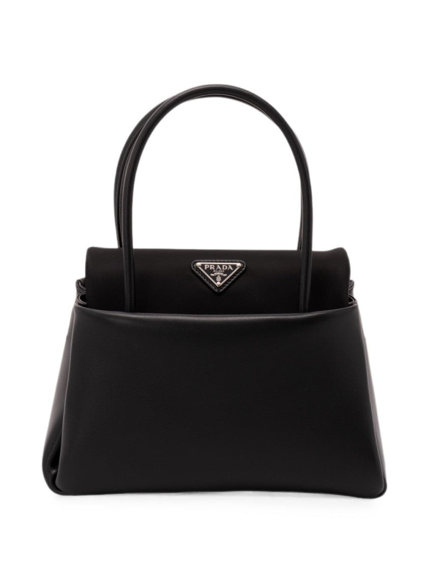 Prada Black Structured Smooth Calf Handbag