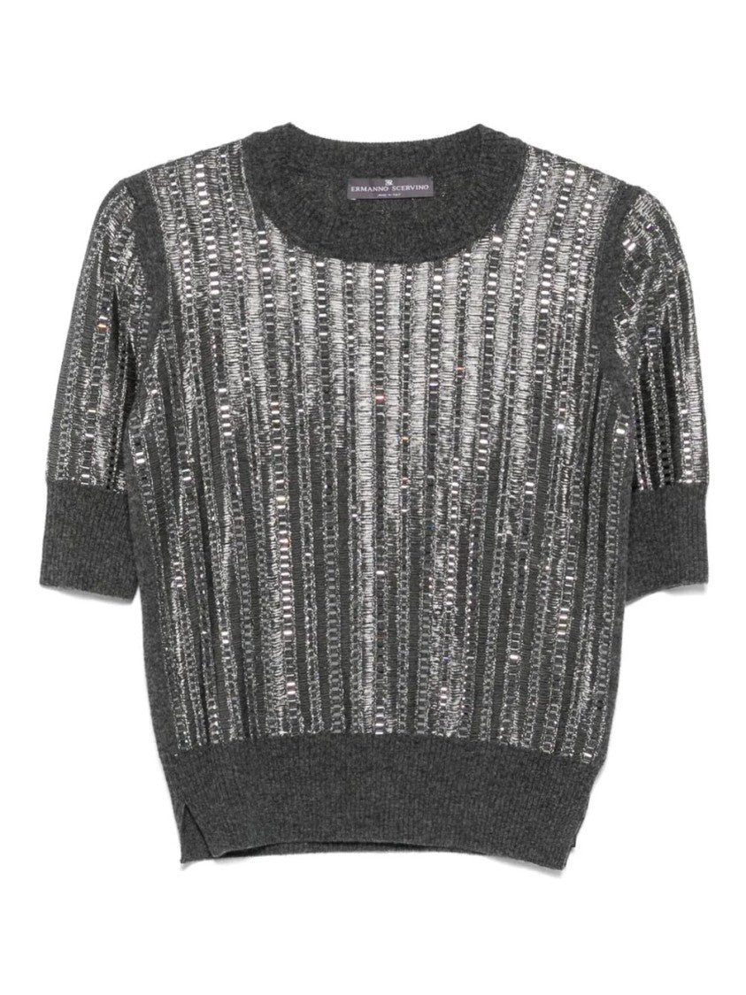 Ermanno Scervino Textured Short Sleeve Sweater