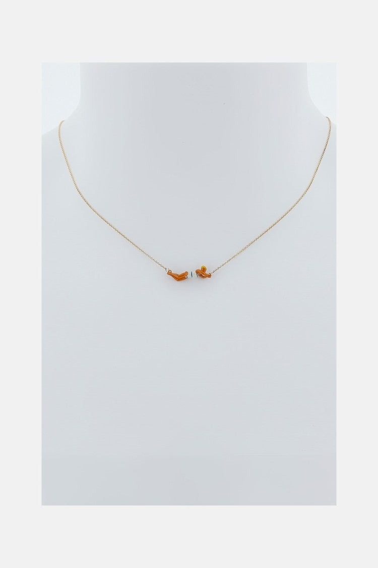 Aliita Rolo Chain Necklace With Hand-Painted Enamel And Ring Clasp