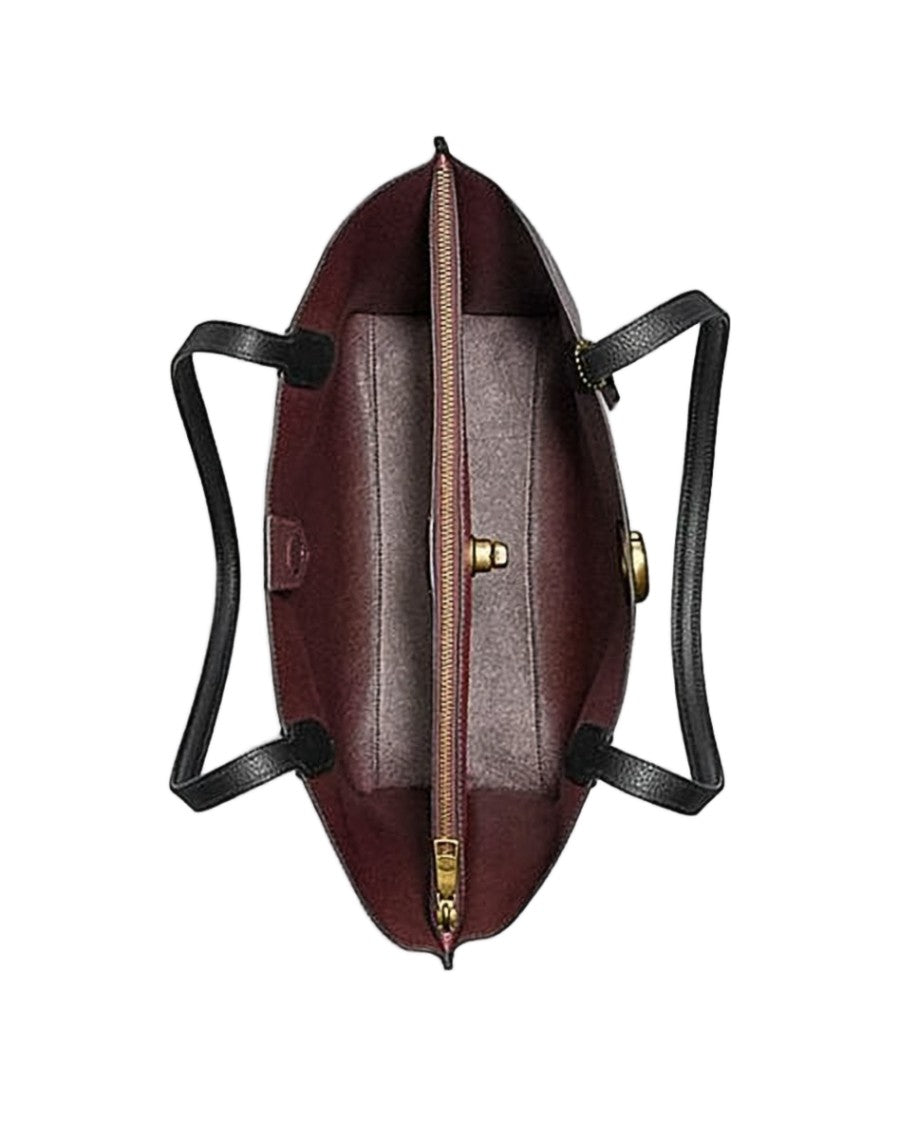 Coach Structured Pebbled Leather Tote Bag