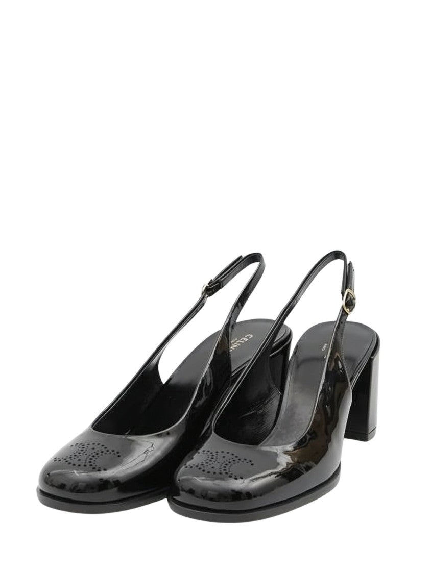 Celine Slingback Mules With Rounded Toe