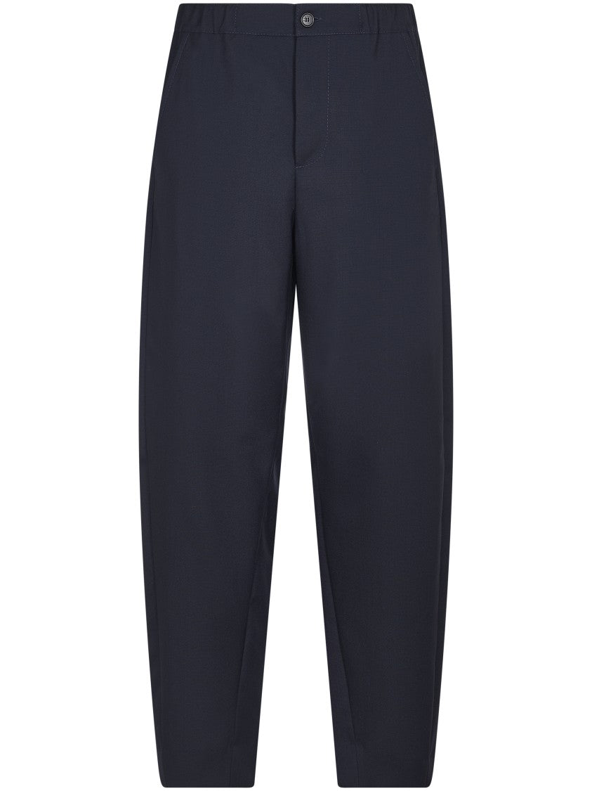 Marni Tailored Blue Trousers With Relaxed Fit