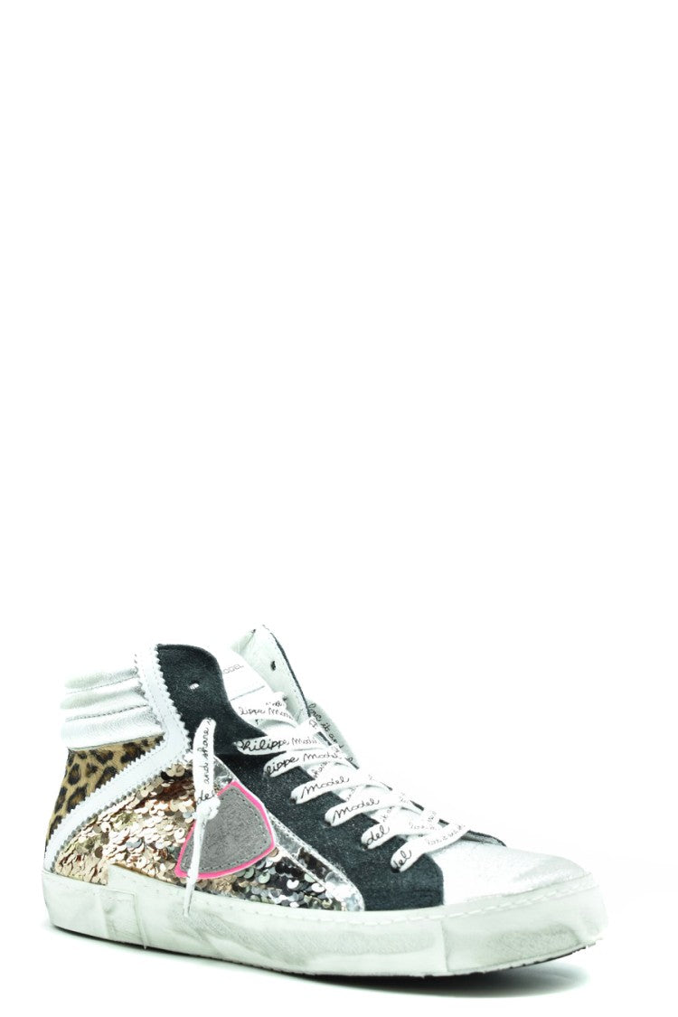 Philippe Model High-Top Sneakers With Multicolor Accents
