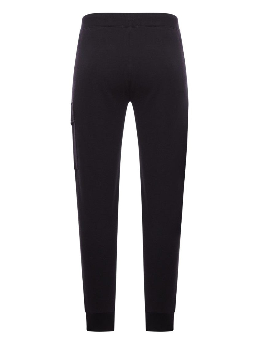 C.P. Company Black Slim Tapered Ribbed Cuffs Cargo Pants