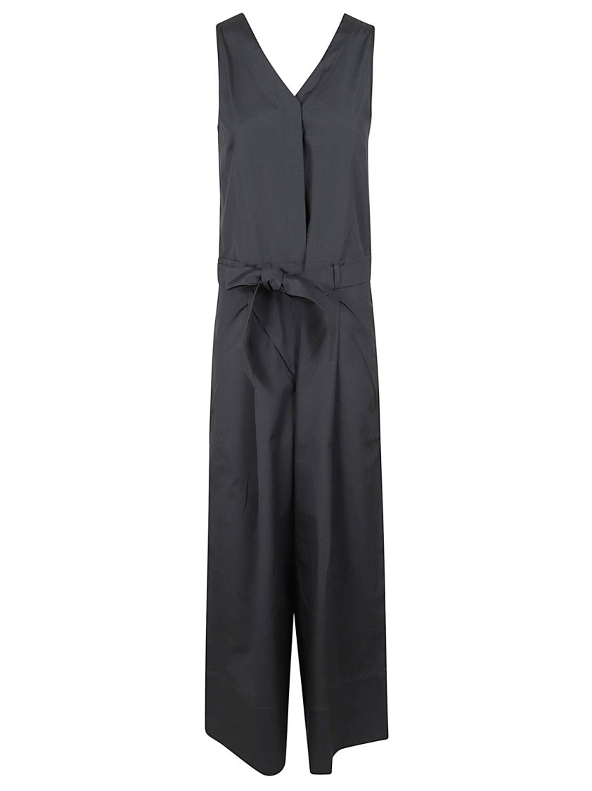Max Mara Navy Blue Pure Cotton Jumpsuit