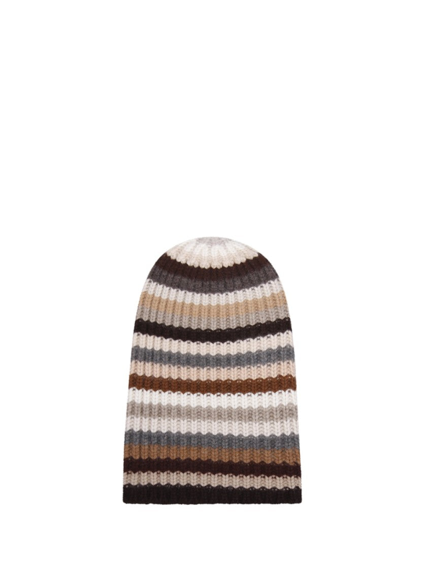 Hurray Multicolored Striped Cashmere Beanie
