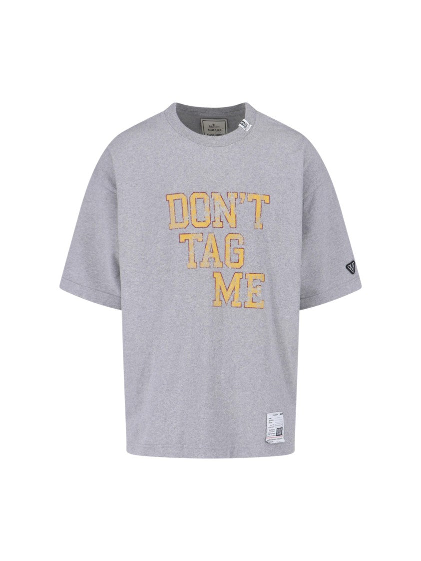 Maison Mihara Yasuhiro "Don't Tag Me" T-Shirt – Grey